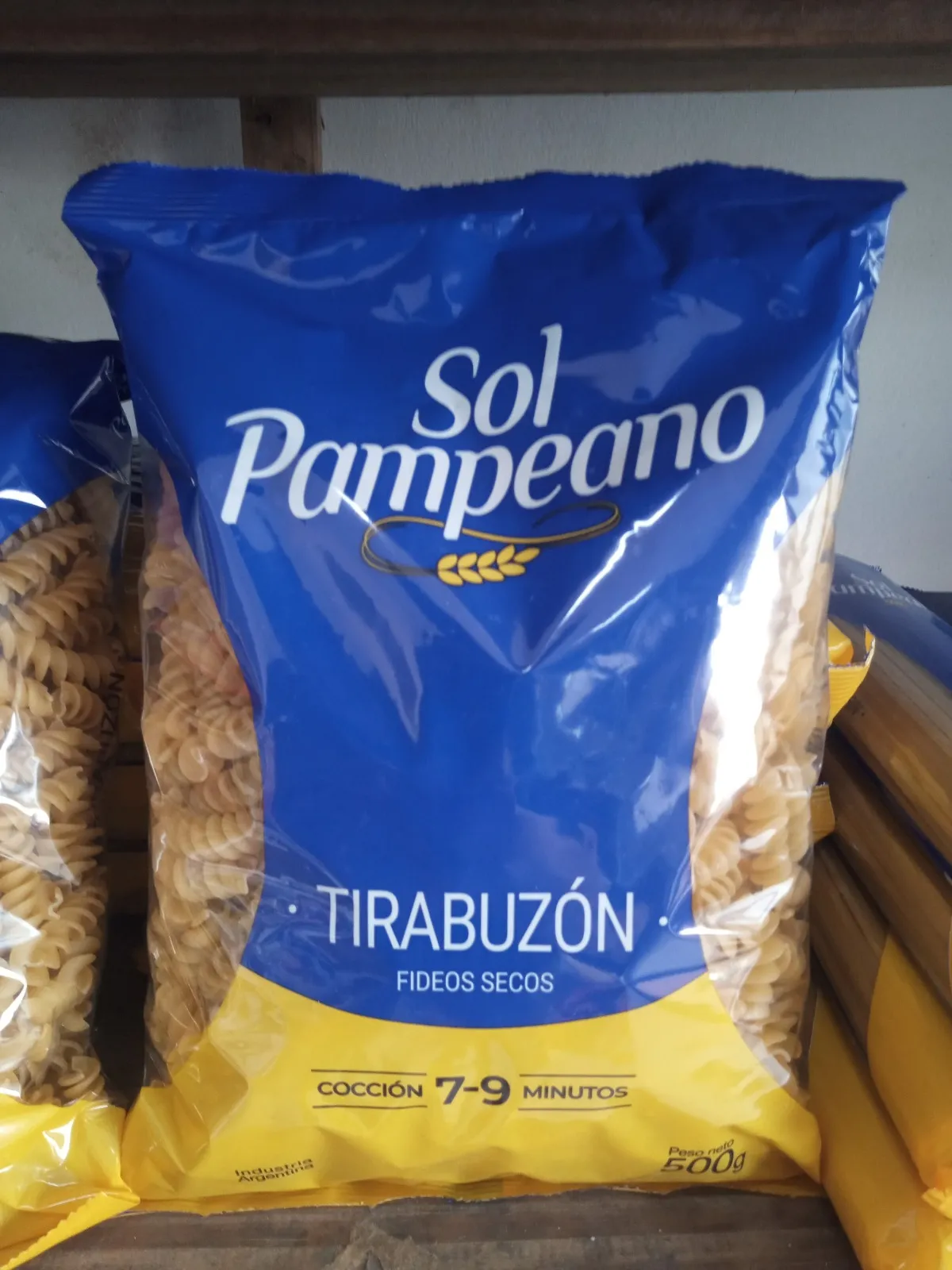 Fideo sol pampeano tirabuzón 