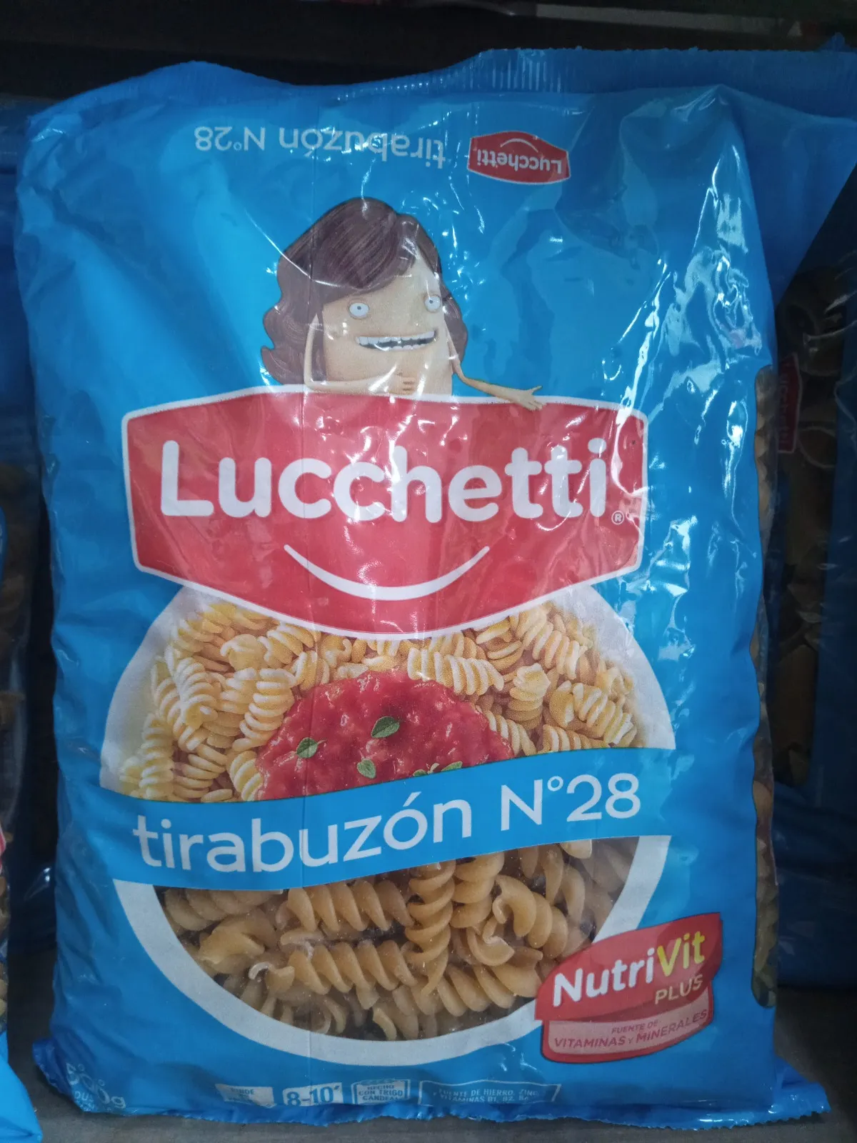 Fideo Luchetti tirabuzón 