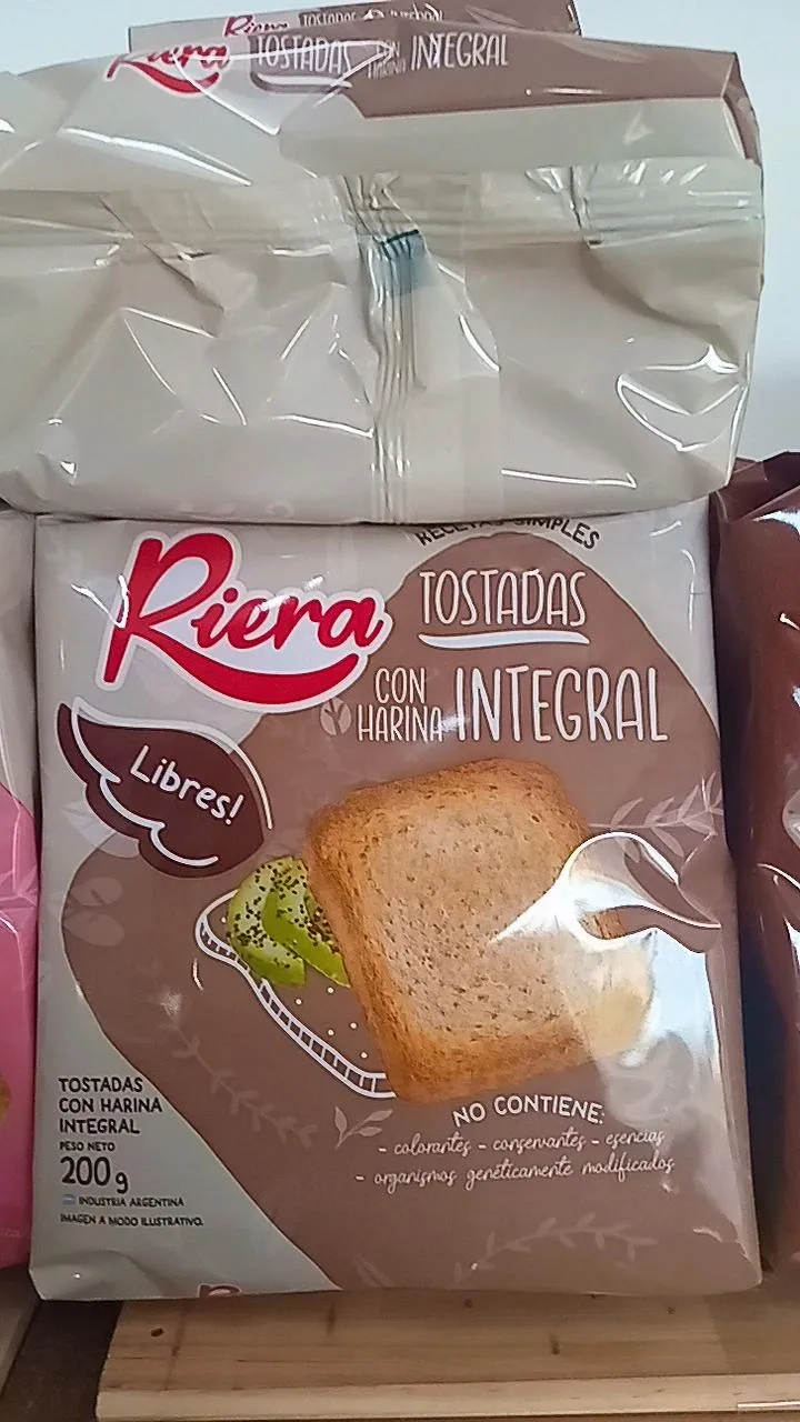 Tostadas riera con harina integral 