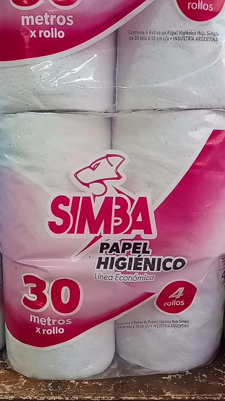 SIN STOCK- Papel higiénico Simba 4x30 (sin stock)